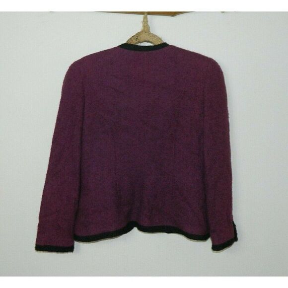 JH Collectibles Vintage Blazer Purple Black Gold Buttons Size 12 - Picture 3 of 10